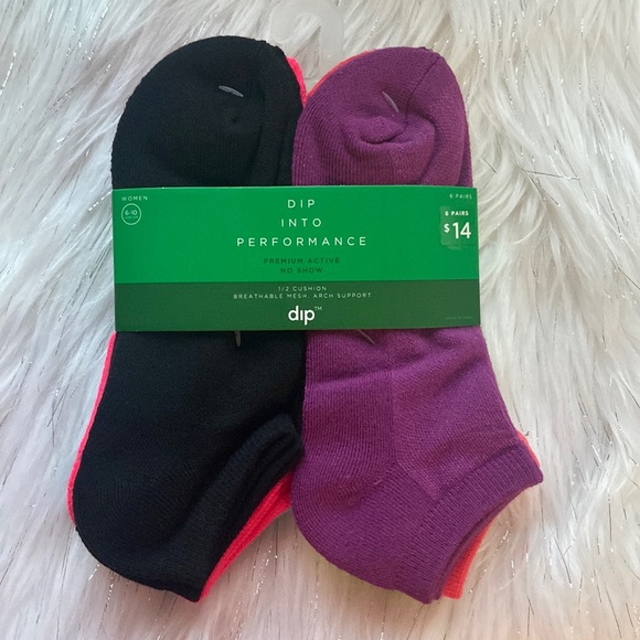 3/$20 Dip into Performance Premium Active No Show Socks, 6 pack - Picture 2 of 9